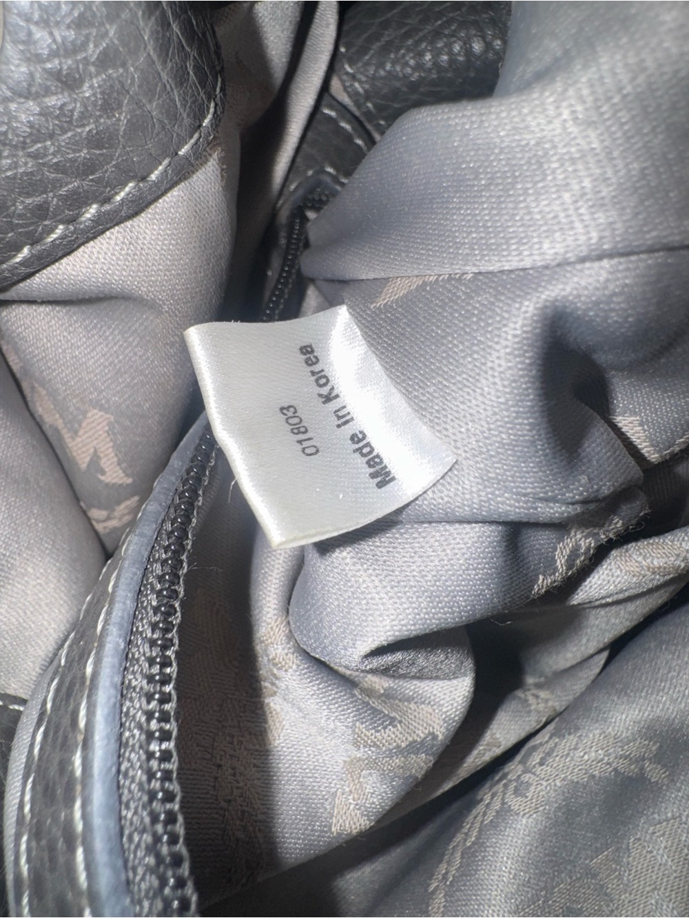 MCM Gray limited edition Drawstring Shoulder Bag with Tassels EUC - Picture 5 of 9